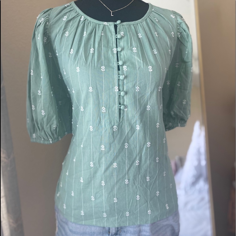 Mint Green Blouse